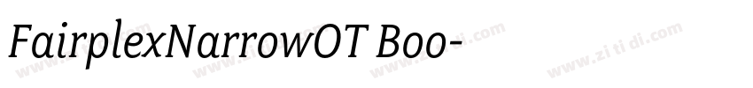 FairplexNarrowOT Boo字体转换